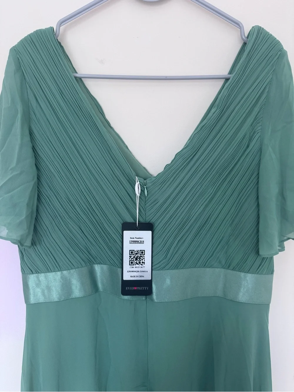 Ever Pretty Double V-Neck Ruffles Plus Size Chiffon Color Dresses size 18